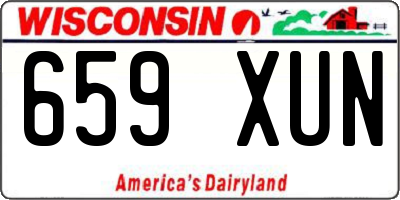 WI license plate 659XUN