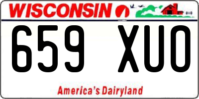 WI license plate 659XUO