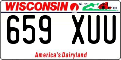 WI license plate 659XUU