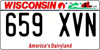WI license plate 659XVN