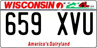 WI license plate 659XVU