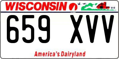 WI license plate 659XVV