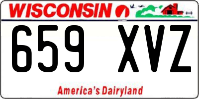 WI license plate 659XVZ