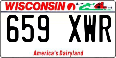 WI license plate 659XWR