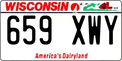 WI license plate 659XWY