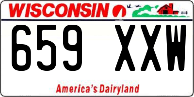 WI license plate 659XXW