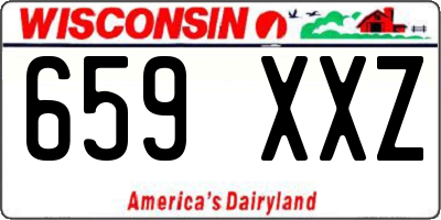 WI license plate 659XXZ