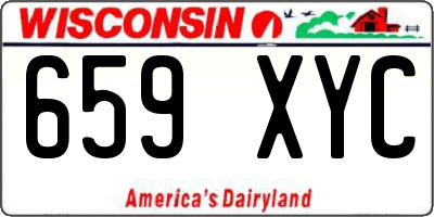 WI license plate 659XYC