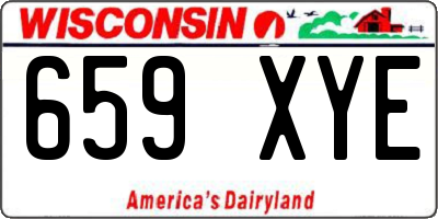 WI license plate 659XYE