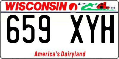 WI license plate 659XYH