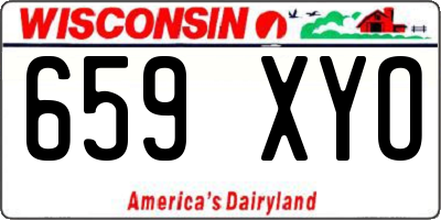 WI license plate 659XYO
