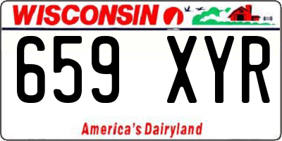 WI license plate 659XYR