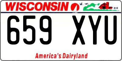 WI license plate 659XYU