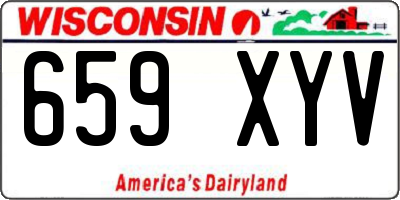 WI license plate 659XYV