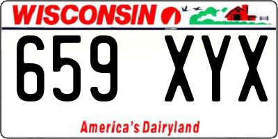 WI license plate 659XYX