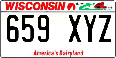 WI license plate 659XYZ