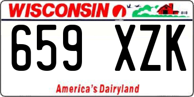 WI license plate 659XZK