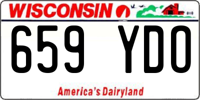 WI license plate 659YDO