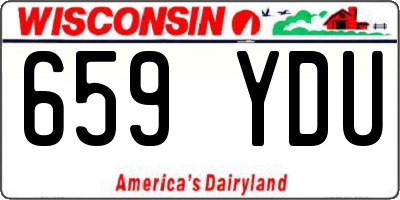 WI license plate 659YDU