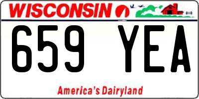 WI license plate 659YEA