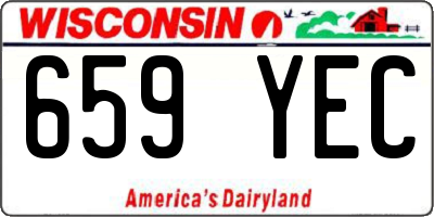WI license plate 659YEC