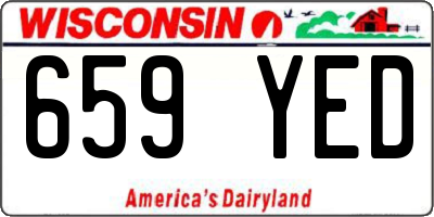 WI license plate 659YED
