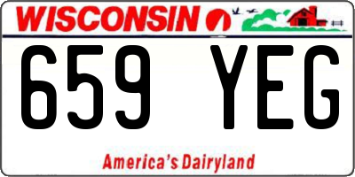 WI license plate 659YEG
