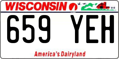 WI license plate 659YEH