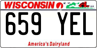 WI license plate 659YEL