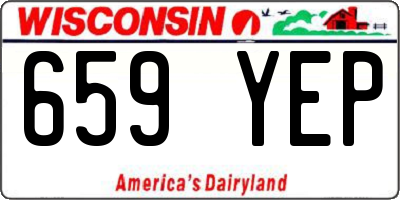 WI license plate 659YEP