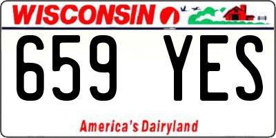 WI license plate 659YES