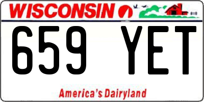 WI license plate 659YET