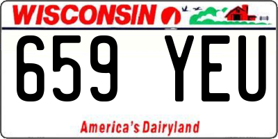 WI license plate 659YEU