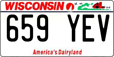 WI license plate 659YEV