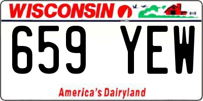 WI license plate 659YEW