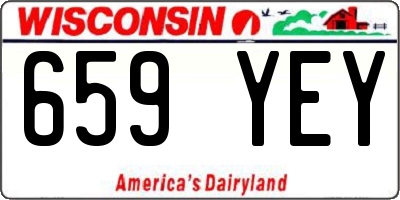 WI license plate 659YEY