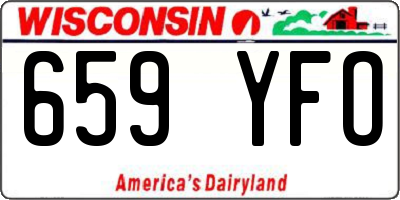 WI license plate 659YFO