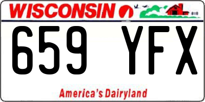 WI license plate 659YFX