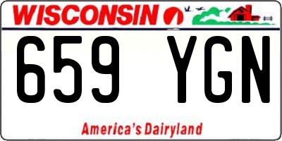 WI license plate 659YGN