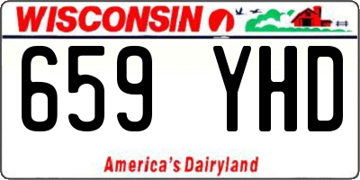 WI license plate 659YHD