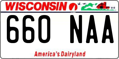 WI license plate 660NAA