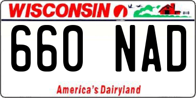 WI license plate 660NAD