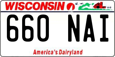 WI license plate 660NAI