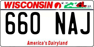 WI license plate 660NAJ