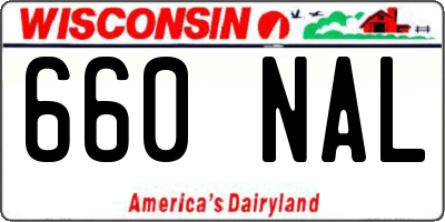 WI license plate 660NAL