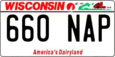 WI license plate 660NAP