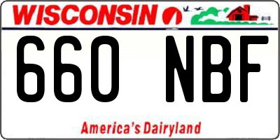 WI license plate 660NBF