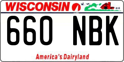 WI license plate 660NBK