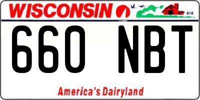 WI license plate 660NBT