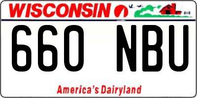 WI license plate 660NBU